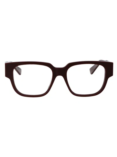 Bottega Veneta Bv1289o Acetate Square Eyeglasses In Burgundy