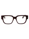 Bottega Veneta Bv1365o Glasses In 003 Burgundy Burgundy Transparent