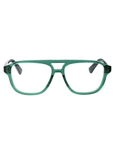 Bottega Veneta Bv1294o Glasses In 003 Green Green Transparent