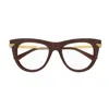 Bottega Veneta Bv1297o Linea Minimalist 003 Burgundy Gold Gloves In Rosso