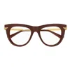Bottega Veneta Bv1297o Linea Minimalist 003 Burgundy Gold Gloves In 003 Burgundy Gold Transpa