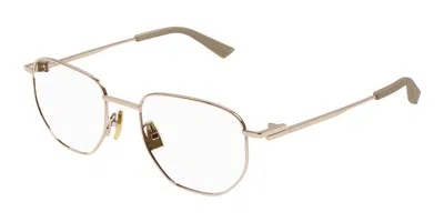 Bottega Veneta Bv1301o 003 Men's Glasses Gold Size 50 - Free Lenses - Blue Light Block Available