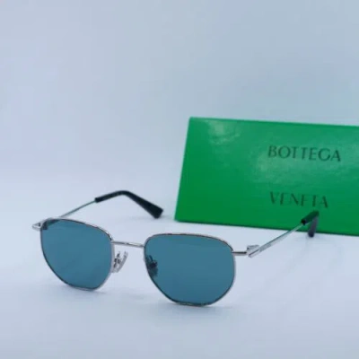 Pre-owned Bottega Veneta Bv1301s 004 Silver/green 50-19-145 Sunglasses