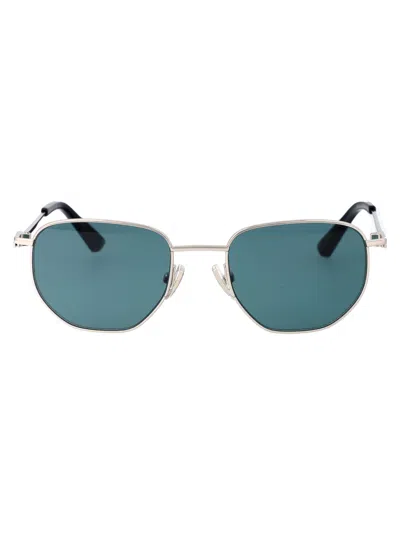 Bottega Veneta Bv1301s Sunglasses In 004 Silver Silver Green