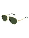 Bottega Veneta Bv1302s 003 Sunglasses In Gold