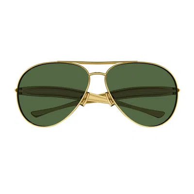 Bottega Veneta Bv1305s Linea Unapologetic 001 Sunglasses In Gold