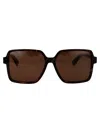 Bottega Veneta Havana-havana-brown Acetate Sunglasses In Brown