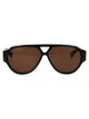 Bottega Veneta Bv1318s Sunglasses In Green-green-brown