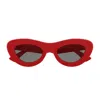 Bottega Veneta Eyewear Cat Eye Frame Sunglasses In Rosso