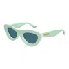 Bottega Veneta Bv1325s-004green-green-green In Blue