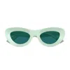 Bottega Veneta Injectate Green Sunglasses In Green