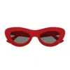 Bottega Veneta Eyewear Cat Eye Frame Sunglasses In Red