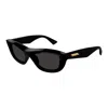 Bottega Veneta Bv1326s001-black-black-grey In Gold