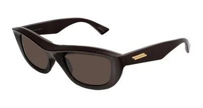 Bottega Veneta Bv1326s Injected Acetate Sunglasses In Brown