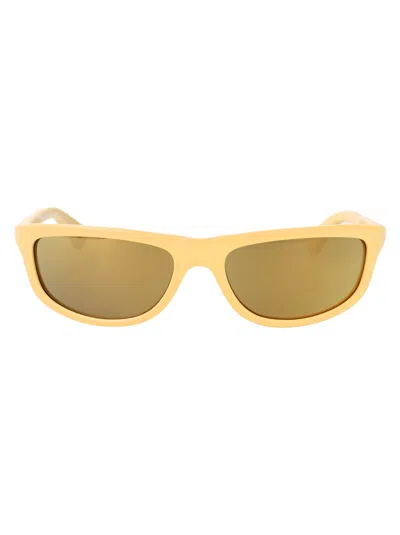 Bottega Veneta Bv1327s Sculpted Acetate Sunglasses In Gold