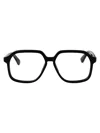 Bottega Veneta Bv1329o Glasses In Black-black-transparent