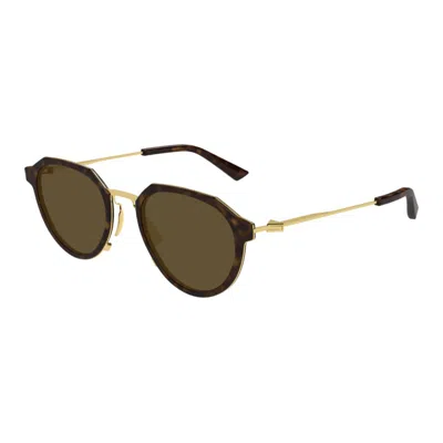 Bottega Veneta Bv1331s-002 Havana-gold-brown