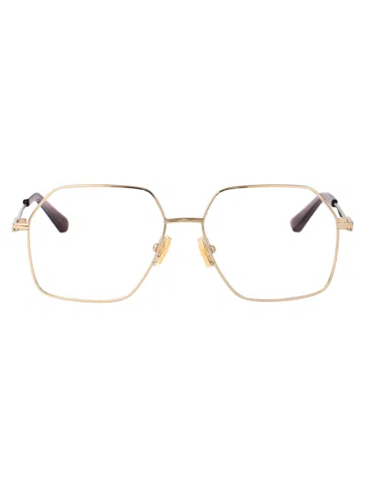 Bottega Veneta Bv1332o Square Metal Eyeglasses In Gold
