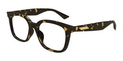 Bottega Veneta Bv1334oa Asian Fit 002 Men's Glasses Tortoiseshell Size 52 - Free Lenses - Blue Light Block Availabl In Brown