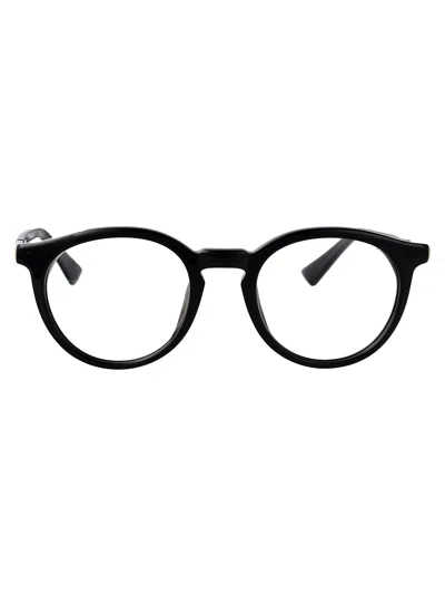 Bottega Veneta Bv1335oa Glasses In Black-gold-transparent