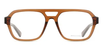 Bottega Veneta Bv1336oa Asian Fit Men's Glasses, , Size 55 In Brown