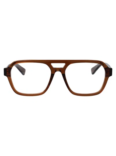 Bottega Veneta Bv1336oa Glasses In Brown-brown-transparent