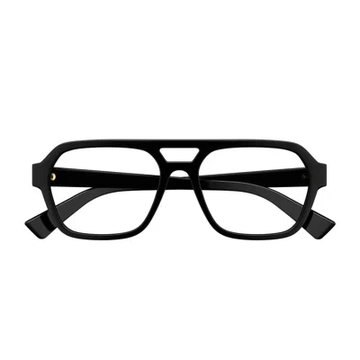 BOTTEGA VENETA BOTTEGA VENETA BV1336OA LINEA NEW CLASSIC 001 BLACK TRASPARENT GLASSES