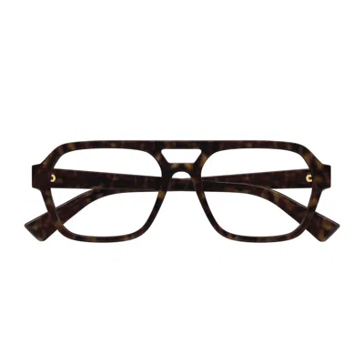 Bottega Veneta Bv1336oa Linea New Classic 002 Havana Trasprent Glasses In Black