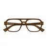 Bottega Veneta Bv1336oa Linea New Classic 004 Brown Transparent Glasses In Brown
