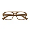 Bottega Veneta Bv1336oa Linea New Classic 004 Brown Transparent Glasses In Brown