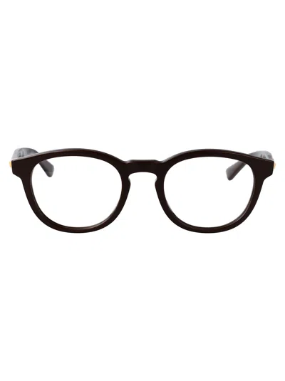 Bottega Veneta Bv1339ok Glasses In Brown-brown-transparent