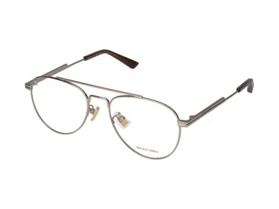 Bottega Veneta Bv1340ok Metal Aviator Eyeglasses In Gold