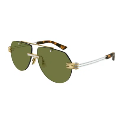 Bottega Veneta Bv1342s-003 Gold-silver-green