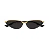 Bottega Veneta Recycled Acetate And Metal Cat-eye Sunglasses In 001