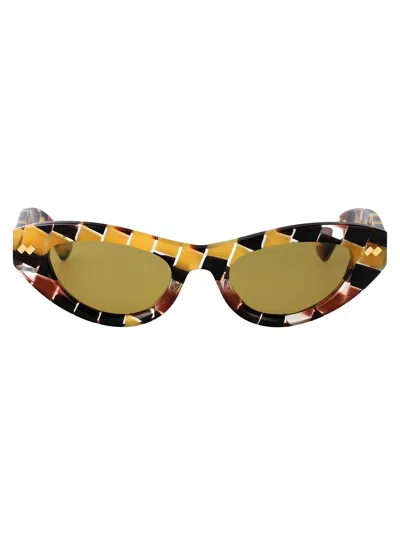 Bottega Veneta Bv1350s Sunglasses In Multicolor-multicolor-yellow