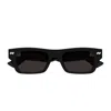 Bottega Veneta Bv1351s Linea Ribbon 001 Black Grey Sunglasses