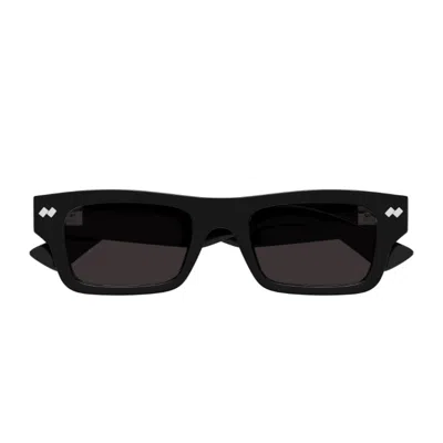 Bottega Veneta Bv1351s Linea Ribbon 001 Black Grey Sunglasses
