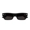 Bottega Veneta Bv1351s Linea Ribbon 001 Black Grey Sunglasses