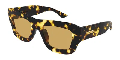 Bottega Veneta Sunglasses Bv1357s 003 Square Frame In Brown