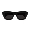 Bottega Veneta Bv1357s Linea Ribbon 001 Black Grey Sunglasses In Black