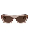 Bottega Veneta Square-frame Acetate Sunglasses In Brown-brown-brown