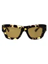 Bottega Veneta Bv1357s Linea Ribbon 003 Havana Brown Sunglasses In Havana-havana-brown
