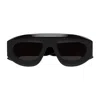 Bottega Veneta Bv1358s Linea Ribbon 001 Black Grey Sunglasses In Black