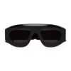 Bottega Veneta Bv1358s Linea Ribbon 001 Black Grey Sunglasses