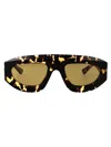 Bottega Veneta Bv1358s Recycled Acetate Aviator Sunglasses In Brown