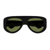 Bottega Veneta Bv1362s Linea Ribbon Bv1362s 006 Black Green Sunglasses