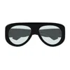 Bottega Veneta Bv1362s Linea Ribbon 004 Black Light Blue Sunglasses
