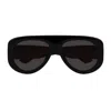 Bottega Veneta Bv1362s Linea Ribbon 001 Black Grey Sunglasses