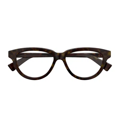 Bottega Veneta Bv1366o Linea Triangle 002 Havana Glasses In Brown