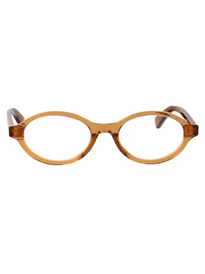 Bottega Veneta Bv1367o Oval Acetate Eyeglasses In Orange